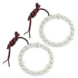 uxcell 60mm 1210 SMD 18 LED Vehicle Car Angel Eyes Ring Lights Lamps White 2 Pcs