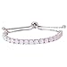 CiNily Adjustable Silver Plated Opal Tennis Bracelet for Women Girls - Fashion Jewelry Gift | Opal Bracelets in Sterling Silver,Rose Gold and Yellow Gold Plating