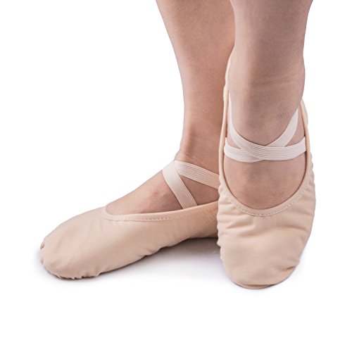 Smartodoors Girls Kids Women's Soft Sole Ballet Shoes Ballet Slipper Dance Shoes Yogo Shoes(Light Pink, Adult:US10)