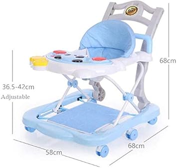 Wuaz Baby Wanderer Fur Madchen Jungen 6 18months Kleinkind Blau Hohenverstellbarkeit 2 In 1 Baby Wanderer Anti O Bein Anti Rollover Walker Baby Wanderer Mit Abkantpresse Lauflernhilfen Baby