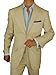 Bianco B Men's Suit Two Button Jacket 2-Piece Modern Fit Side-Vent Linen Suit