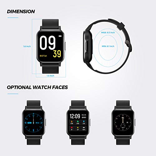 SoundPEATS Watch 1 Smart Sports Watch Health and Fitness Tracker with Heart Rate Monitor Sleep Quality Tracker IP68 Waterproof 1.4\