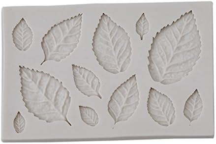 Leaf Shape Silicone Mold Cake Fondant Cookie Chocolate Baking Decorating Tool - White longyitrade