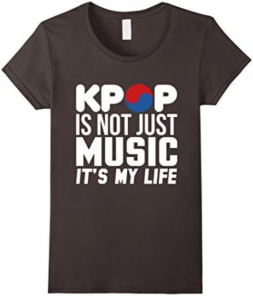 Women's It's Not Just Music It's My Life KPop T Shirt Small Asphalt