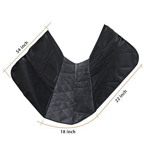 Pet Dog Seat Cover Waterproof Car Backseat Covers Dog Hammock Non-slip Scratch Proof Rear Seat Cover Protector for Pets,Fabric&Polyester Bench Seat Cover for Car Truck SUV,Extra Large Seat Cover,Black