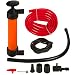 Katzco Liquid Transfer, Siphon Hand Pump - 2 Hoses, 50 x .5 Inches - for Gas, Oil, Air, Chemical Insecticides, and Other Fluids primary