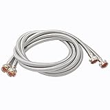 TT FLEX UPC Approved Flexible Stainless Steel Braided Washing Machine Inlet Hose 3/4"FHT3/4"FHT,6FT