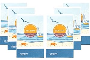 FloralSimplicity Seaside Scented Sachets Pack of 6, Spring and Summer - Long-Lasting Scented Bags, Home Fragrance, Air Freshener & Deodorizer for Closet, Room, Drawer, or Cars, Made in USA