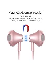 Yostyle - Auriculares inalámbricos inalámbricos inalámbricos con Bluetooth 5.0, a prueba de sudor, con micrófono, para viajes, trabajo, TV, PC, teléfono móvil, 10 horas de tiempo de trabajo (oro rosa)