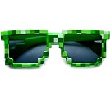8-Bit Pixel Retro Novelty Gamer Geek Sunglasses Adult Size