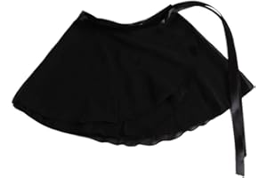 YOYODANCE Girls Ballerina Sheer Wrap Ballet Tutu Dress Child Dance Skate Over Scarf Dancewear with Tie Waist Chiffon Dance Skirts