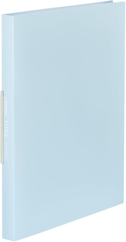 Amazon コクヨ ファイル クリアファイル Fitus 40ポケット 固定式 2穴とじ具 ペールブルー ラ Ft40lb 文房具 オフィス用品 文房具 オフィス用品