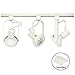 H System 3-Lights PAR30 LED Track Lighting Kit Gimbal Ring Rear Loading White 3K Warm White 9005-330K-WH Bulbs Included