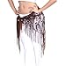 BellyLady Belly Dance Hip Scarf Shawl With Fringe Tribal Triangle Tassles Wrap-Black