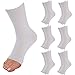 Nunu (6 Pairs) Womens Soft Toeless Pedicure Socks Peep Spa Comfortable Moisturizing, Shoe Size 4-10