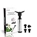 Vacuum Wine Saver Pump with 4 Vacuum Bottle Stoppers,Food Grade Material,Keep Wine Fresh