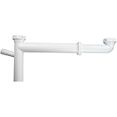 Plumb Pak PP919W End Waste Outlet with Telescoping Tee, 1-1/2 in Inlet, Slip Joint/Direct Connect, Plastic, 1.5 Inch, White