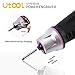 Utool Engraver, 24W Engraving Tool with Soft Rubber Grip for Wood Metal Glass Engraving & Etching with 4 Replaceable Tungsten Carbide Steel Bits & Letter/Number Template Pink