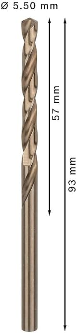 Bosch 10x PRO HSS-Co Twist Drill Bit 5.5 mm DIN338 Stainless Steel view 4