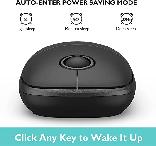 Wireless Mouse for Laptop, 2 in 1 Silent Mouse 2.4G Portable Optical Computer Mouse with USB & Type-C Receiver, 1600 DPI for Mac, iPad Phone,iMac, 2012 & Newer Mac Devices (Grey)