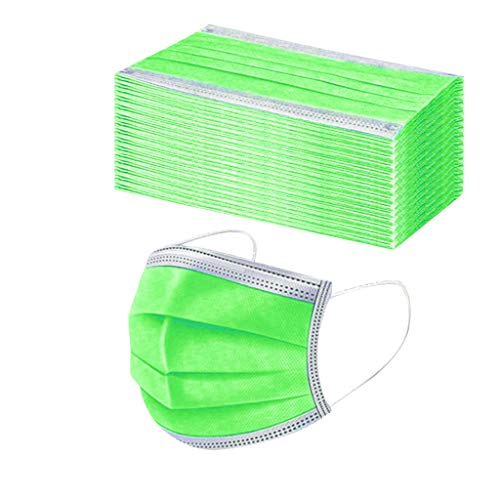 Disposable Face Shields- Pack of 50-Green (50PC, Green)