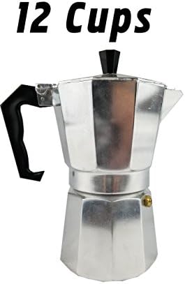 Uniware 9501-12 Aluminum Expresso Coffee Pot (12 Cups)