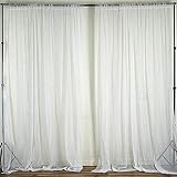 AK TRADING CO. 120" Wide (10Ft Wide) Sheer Voile Drape Panels for Backdrop, Wedding Events, Ceiling Drapes, Event Masking, Decor - Select from 6ft to 50ft Length. (10 feet x 10 feet, White)