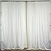 AK TRADING CO. 120" Wide (10Ft Wide) Sheer Voile Drape Panels for Backdrop, Wedding Events, Ceiling Drapes, Event Masking, Decor - Select from 6ft to 50ft Length. (10 feet x 10 feet, White)