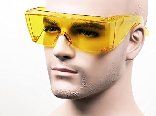 Pofs Extra Large Will Fit Over Most Night Driving Safety Glasses Sun HD Yellow