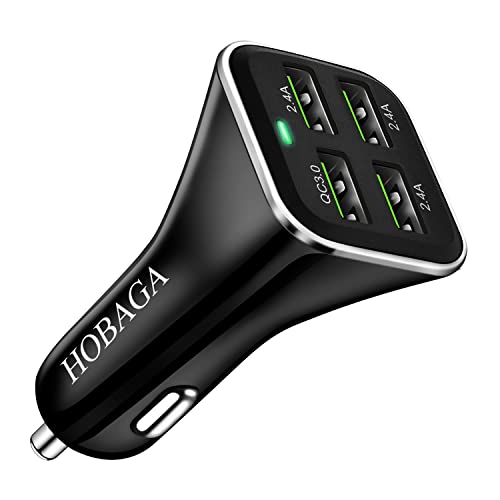 USB Car Charger Adapter, QC Fast car Charger, 4-Port Multi