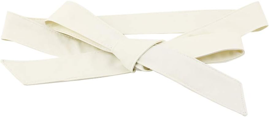 Womens Soft Faux Leather Self Tie Wrap Around Obi Waist Band Cinch Belt