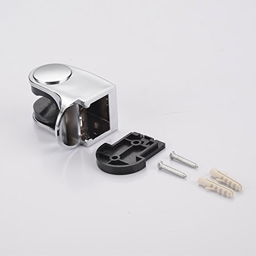 OWIKAR Bathroom Shower Head Holder Bracket Wall Mount Handheld Shower Arm Mount Premium Chrome Plated ABS Finished Small and Portable - Thumbnail 5