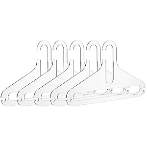 Image of Lehcar Ultra Thin Acrylic Shirts/Dress Hangers Clothes Hangers (Pack of 5) (clear)