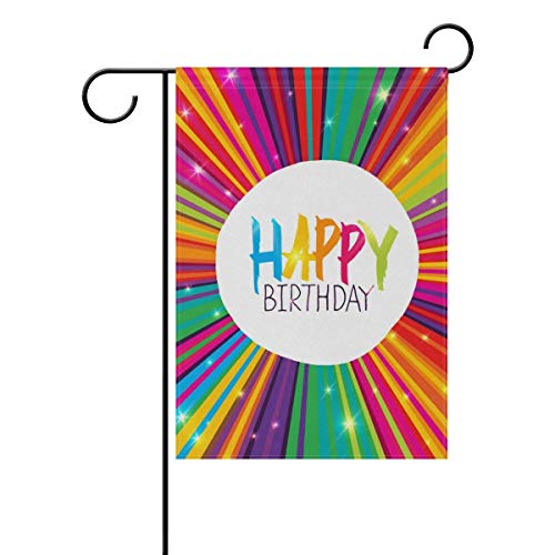 Sdfr4-Decorative-Colorful-Rainbow-Happy-Birthday-Garden-Yard-Flag-Banner-for-Party-Outside-House-Flower-Pot-Double-Side-Print-12-x-18-Inch