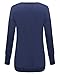 ZANZEA Women's V-neck Long Sleeve Loose Blouse Jumper Tops Mini Dress Pullover Blue US 16/ASIAN XXL