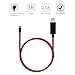 Micro USB Charging Lead, MKDGO 3ft Flat LED Light Up Sync Data Cable EL Visible Flowing Current High Speed Micro USB Cord for Android Phone Samsung HTC Nokia Sony Electronic Devices - Orange Red Light