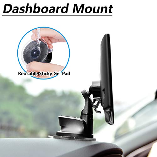 Sturdy Sticky Gel Suction Cup GPS Ball Mount for Garmin GPS Units, Dashboard Windshiled Window Dash GPS Car Holder for Garmin Nuvi Dezl RV Drive Drivesmart Zumo Driveassist DriveLuxe StreetPilot - Thumbnail 4