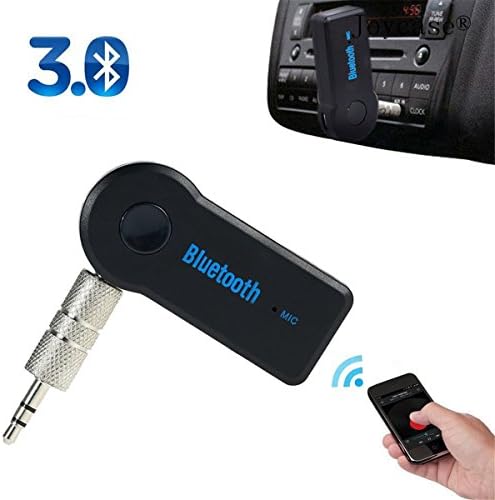 Mini Bluetooth Hands-free Car Kit, Small Portable Wireless Bluetooth Receiver Speaker Streambot Audio Adapter 3.5 mm AUX Cord Music Adapter for Home/Car Audio Stereo System ( not Transmitter )