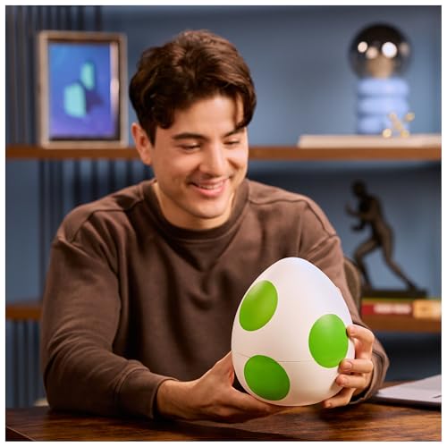 ¡Yoshi Sale del cascarón!, Super Mario Galaxy: La película, Figura de acción interactiva de Huevo de Yoshi con Sonidos, a Partir de 4 años, Pilas Incluidas