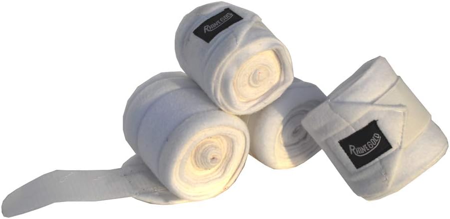 Rhinegold Fleece Stable/Travel Bandages - White