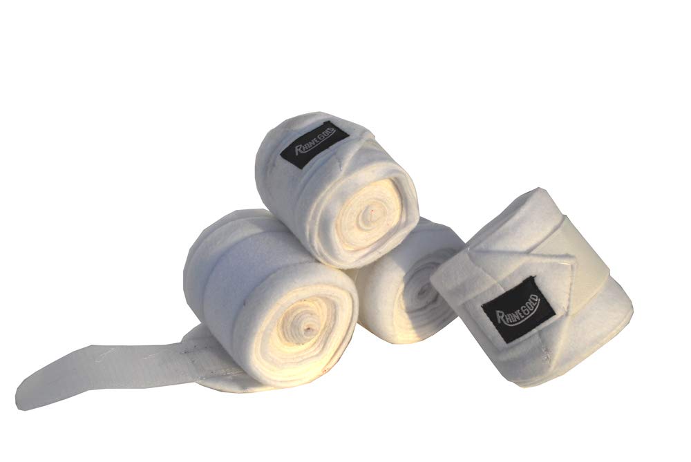 Rhinegold Fleece Stable/Travel Bandages - White