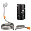 Liebmaya 12 V Draagbare buitendouche met 4400 mAh batterij, USB-oplader, voor kamperen, wandelen, reizen, tuin, strand…