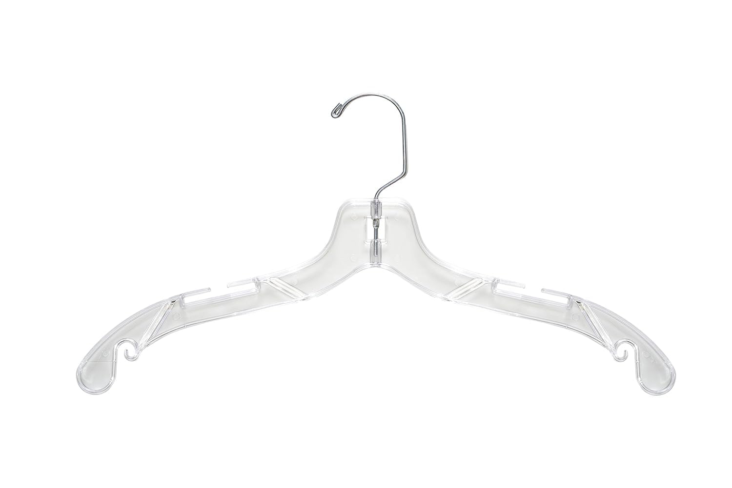 Photo 1 of Hangon Heavy Duty Plastic Clothes Hangers Set of 10 Pcs - 17 Inch - Dress, T-Shirts, Shirt Hangers - Closet Organization Solution - Clear Hangers for Home, Retail