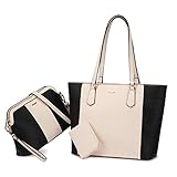 LOVEVOOK Damen Handtasche Schultertaschen 3 Stück Set Henkeltaschen Große Tasche