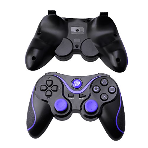 A-szcxtop 1 Pair Wireless Dualshock Bluetooth Game Controller Rechargeable Gamepad with USB Charging Cable for PS3 Playstation 3 - Thumbnail 3