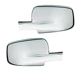 E-Autogrilles Triple Chrome Plated ABS Mirror Cover without Turn Signal Hole for 09-16 Dodge Ram (65-0203)