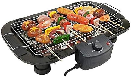 review UXZDX CUJUX Portable Smoke Free Electric Grill Home Barbecue Electric Grill Outdoor Camping Picnic Burner Charcoal Camping Barbecue Oven