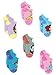 Disney Princess Girls Toddler 6 Pack No Show Socks Set (Small (4-6), Multicolor No Show)