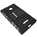 PASONOMI Lumia 435 Case, Heavy Duty Hybrid Armor Case Cover with Soft Inner Skin and Kickstand for Microsoft Nokia Lumia 435 (Armor Series Black)