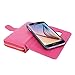 S6 Case, Galaxy S6 Case, Cellularvilla Galaxy S6 [Wallet Bag] Case, Pu Leather Flip [7 Card Slots] [Purse] Case, [Zipper Wallet] [Magnetic Detachable] Back Cover for Samsung Galaxy S6 (Pink)
